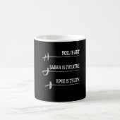 Foil Is Art Fencing Fencer Epee Fencing Kaffeetasse (Mittel)