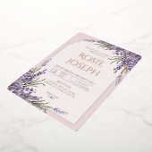 Foil Lavender Wedding Einladung (Gedreht)