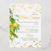 Foil Lemon Brautparty Folieneinladung (Vorderseite)