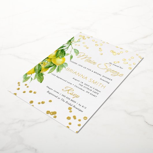 Foil Lemon Brautparty Folieneinladung (Gedreht)