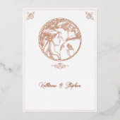 Foil Line Couple Wedding Einladung (Vorderseite)
