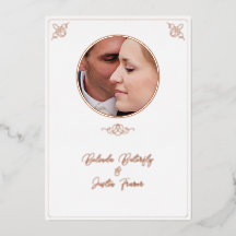 Foil Line Couple Wedding Einladung Foil Lago