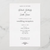 Foil Line Couple Wedding Einladung Foil Lago (Rückseite)