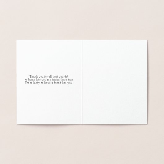 Foil Llama Danke Karte (Innenseite)