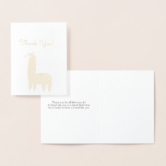 Foil Llama Danke Karte (Anzeige)