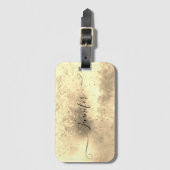 Foil Look Gold Metallic Stilvolle Chic Calligraphi Gepäckanhänger (Vorderseite Vertikal)