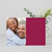Foil Lots of Liebe Valentine's Day Card - Mulberry Folieneinladung (Stehend vorne)