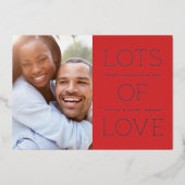 Foil Lots of Liebe Valentine's Day Card - Rot Folieneinladung (Vorderseite)