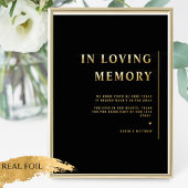 Foil, Love Memory Minimalistisch Black Wedding Sig Foliendrucke