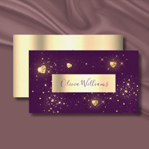 Foil Makeup Glitzer Beauty Jewel Design Visitenkarte