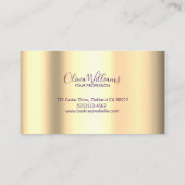 Foil Makeup Glitzer Beauty Jewel Design Visitenkarte (Rückseite)