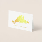 Foil Map Detailed Marthas Vineyard | Hochzeit Folienkarte (Vorderseite)