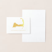 Foil Map Detaillierte Cape Cod | Hochzeit Folienkarte (Anzeige)