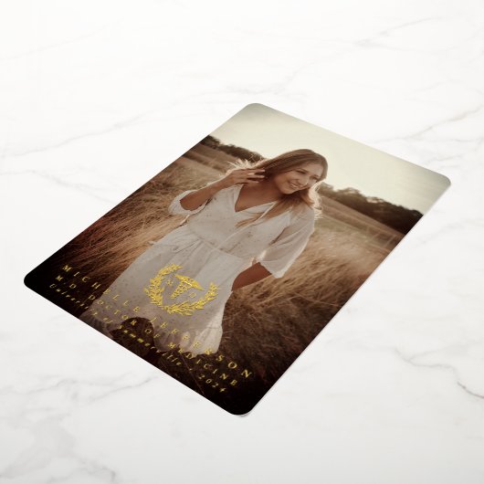 Foil MD Caduceus Abschluss Foto Ankündigung (Gedreht)