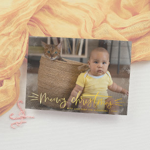 Foil Meowy Christmas Cat Weihnachtsfeiertag Foto Folien Feiertagskarte