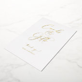 Foil Minimal Script Hochzeitsgeschenk Tabelle Zeic Folien Feiertagskarte (Gedreht)