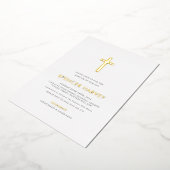 Foil Minimal Taufe Christening Boys Folieneinladung (Gedreht)