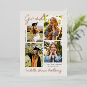 Foil Modern Grad Announcement Multiple Photos Folieneinladung (Stehend vorne)
