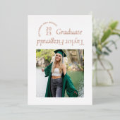 Foil Modern Minimal Trendy Foto Grad Ankündigung (Stehend vorne)