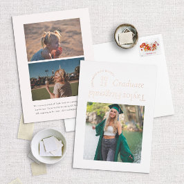 Foil Modern Minimal Trendy Foto Grad Ankündigung