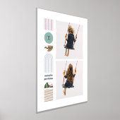 Foil Modern Rainbow Monogram Foto Collage Art Foliendrucke (Ablage )