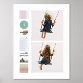 Foil Modern Rainbow Monogram Foto Collage Art Foliendrucke (Vorderseite)