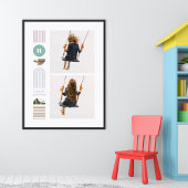 Foil Modern Rainbow Monogram Foto Collage Art Foliendrucke