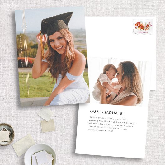 Foil Modern Tassel Foto Abschluss Ankündigung