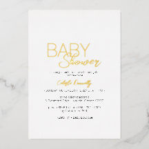 FOIL Moderne Minimalistische White Baby Dusche