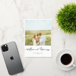 Foil Neutral Weihnachtskarte Custom Family Foto