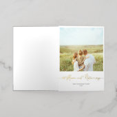 Foil Neutral Weihnachtskarte Custom Family Foto (Äußere Ablage)