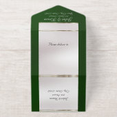 Foil Ornate Frame & Heart - Emerald All-in-One-Einladung (Außenseite)
