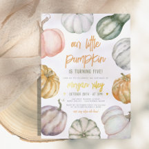 Foil Our Little Pumpkin Boho Fall Birthday Party