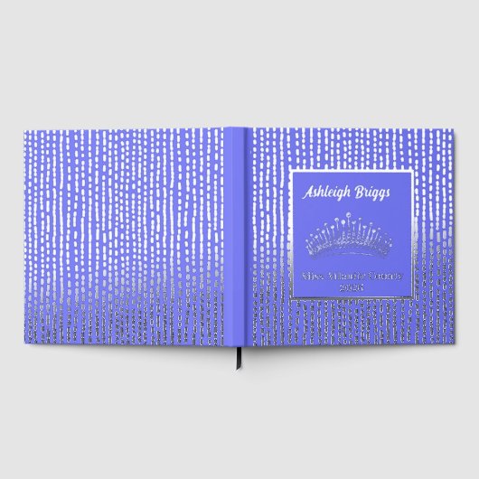 Foil Pageant Crown Foto Scrapbook mit Vordertext Gästebuch (Voll)
