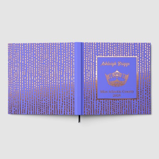 Foil Pageant Crown Foto Scrapbook mit Vordertext Gästebuch (Voll)