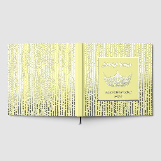 Foil Pageant Crown Foto Scrapbook mit Vordertext Gästebuch (Voll)