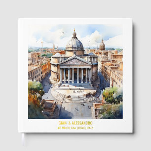 Foil Pantheon Aquarell Rom Hochzeitspaare Gästebuch
