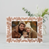 Foil Pinecone Holiday Foto Karte - antikes Weiß (Stehend vorne)