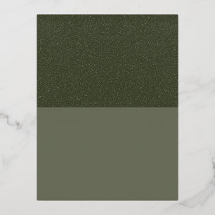 Foil Postcard Textured Top Moss Green - Anpassen Folien Feiertagspostkarte