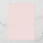 Foil presste Rosa Miss zu Frau Brautparty Folieneinladung (Rückseite)