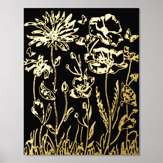 Foil Print BLUME ART DESIGN STIL Foliendrucke (Vorderseite)
