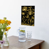 Foil Print BLUME ART DESIGN STIL Foliendrucke (Ablage(Küche))