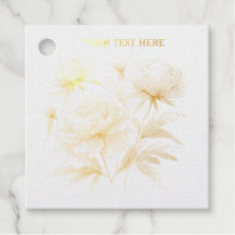 Foil Product Tag Peonies Var01