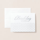 Foil Punkt Birthday wünscht Grußkarte Folienkarte (Vorderseite mit Umschlag)