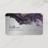 Foil Purple Agate gold glitter marble Professional Visitenkarte (Vorderseite)