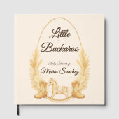 Foil Rocking Horse Boho Baby Shooting Guest Book Gästebuch (Vorderseite)