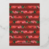 Foil Rose Rahmen Galentinstag Einladung - Maroon (Rückseite)