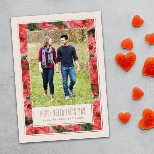 Foil Rose Rahmen Valentine's Day Foto Card - Elfen Folien Feiertagskarte