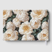 Foil Rose Rokoko Blumenmuster Goldverheiratung Gästebuch (Rückseite)