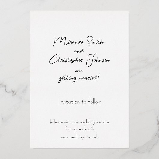 Foil Save the Data Foil Einladung (Rückseite)